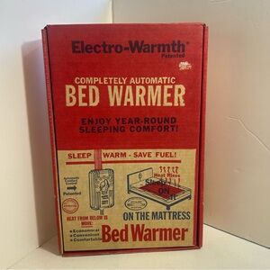 Vintage BNIB Deadstock Electro-warmth automatic bed warmer in original box